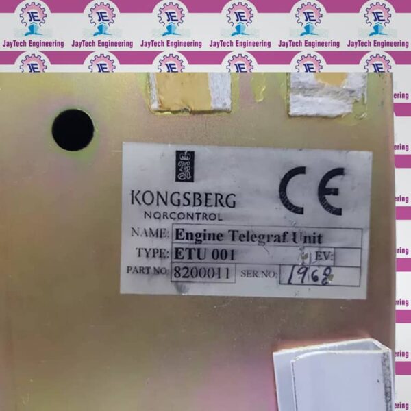 Kongsberg Norcontrol Etu 001 Engine Telegraph Unit 8200011 - Image 3