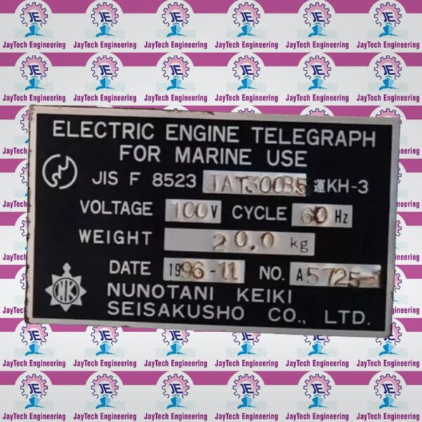 NUNOTANI KEIKI JIS F 8523 TAT300BS ELECTRIC ENGINE TELEGRAPH - Image 13